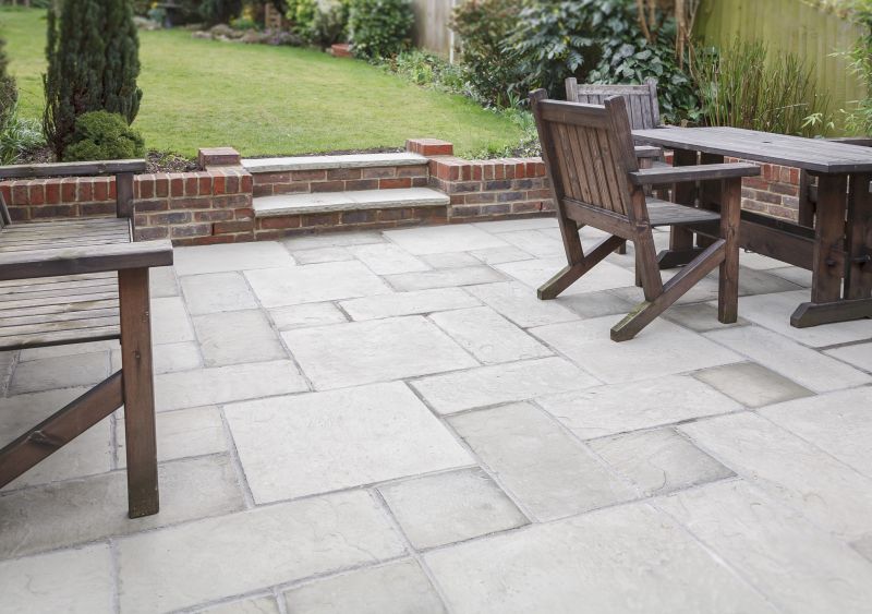 Natural stone paver setup